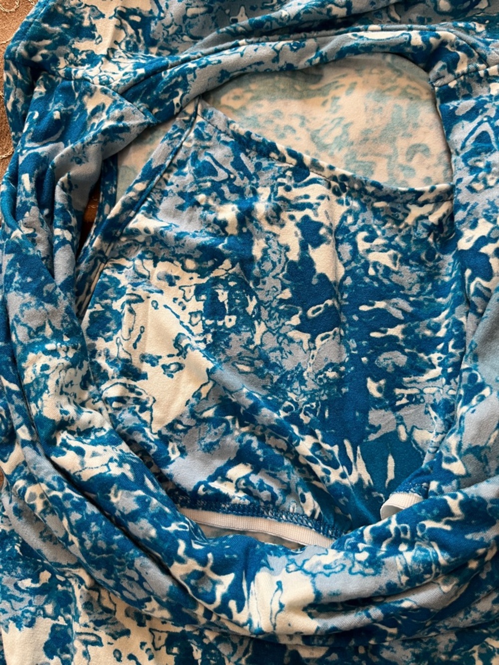 Liz Lange Maternity Cowl Neck Sleeveless Top - Women’s S Turquoise Print - NWT - Picture 7 of 10